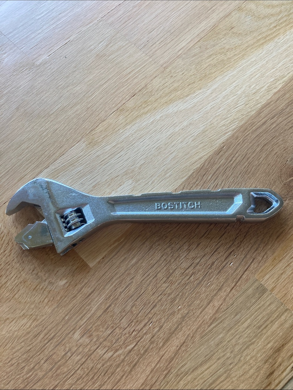 Vintage Bostitch 8" Ratcheting Adjustable Wrench 200mm - Model 99-079 Chrome-EUC